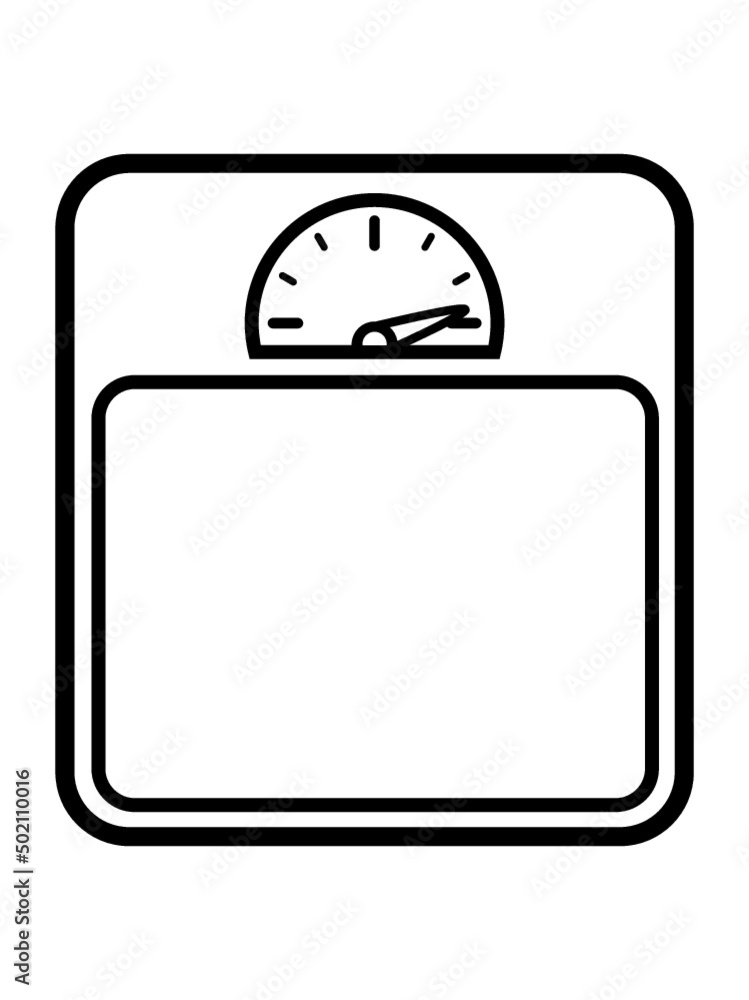 Fototapeta premium Fett Gewicht Waage 