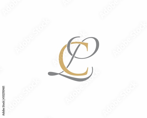 CL or LC Letters Logo Icon 010