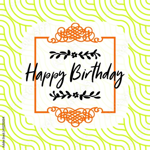 Wallpaper Mural Happy birthday retro vector illustration for celebration various different background, invitation card, houshold element, party related item Torontodigital.ca