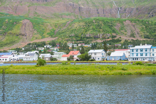 Town of Seydisfjordur in east Iceland