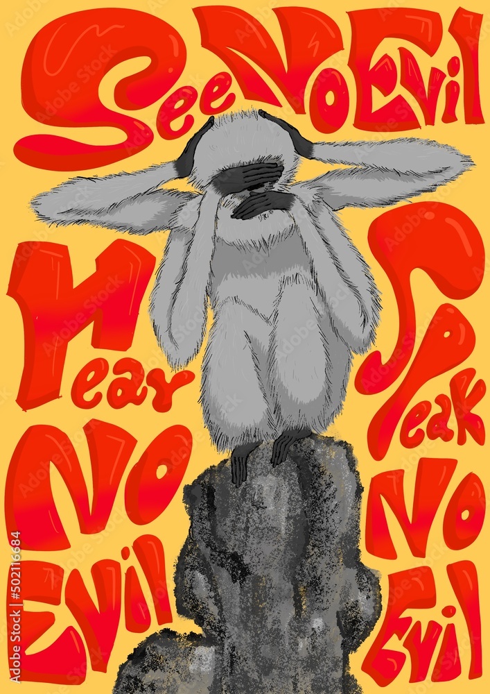 Obraz premium Three wise monkey 