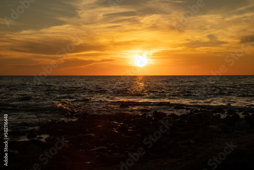 Sunset in the Abrolhos archipelago in Bahia, Brazil © Caue Zanin