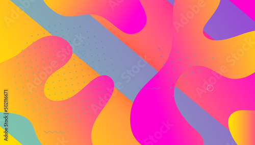 Abstract Layout. Colorful Brochure. Flat Digital Shape. Neon Banner. Vibrant Frame. Purple Graphic Background. Tech Landing Page. Dynamic Shapes. Magenta Abstract Layout