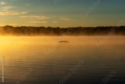 The mist on the lake