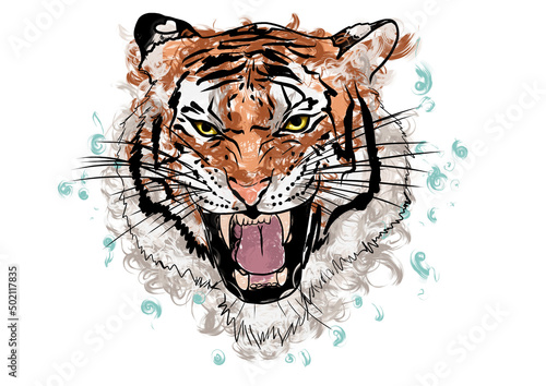 Wall Mural tiger head vector