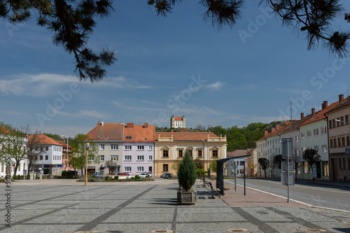 Main square of Czech city Moravsky Krumlov