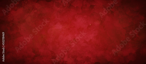 Red watercolor background texture paint  vintage painting with splash in elegant dark red  for website banner design  christmas or valentine concept