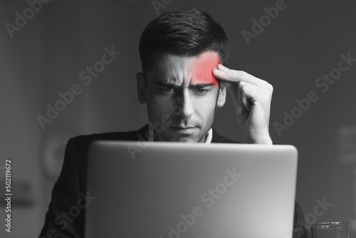 Young businesswoman feeling...