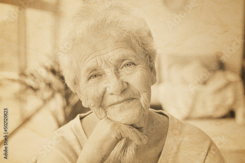Portrait of senior woman at...