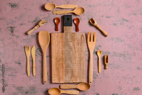 Wooden kitchen utensils and...