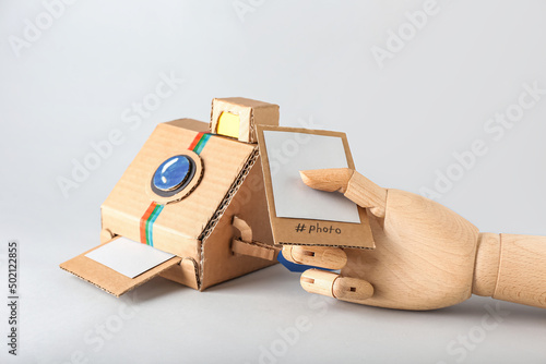 Cardboard photo camera and ...
