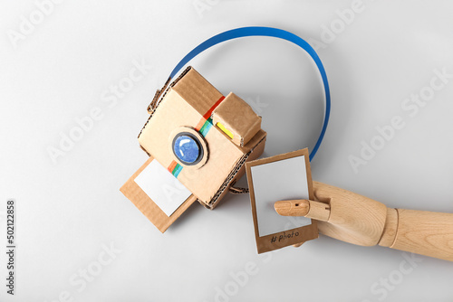 Cardboard photo camera and ...