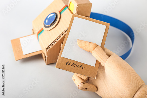 Cardboard photo camera and ...