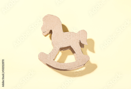Cardboard rocking horse on ...