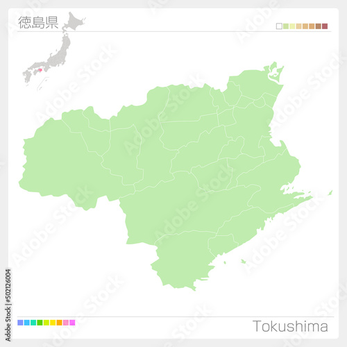 徳島県の地図・Tokushima Map