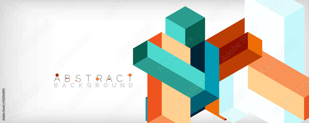 Abstract background. 3d cubes, cubic elements and blocks. Techno or business concept for wallpaper, banner, background, landing page Abstract background. 3d cubes, cubic elements and blocks. Techno or business concept for wallpaper, banner, background, landing page