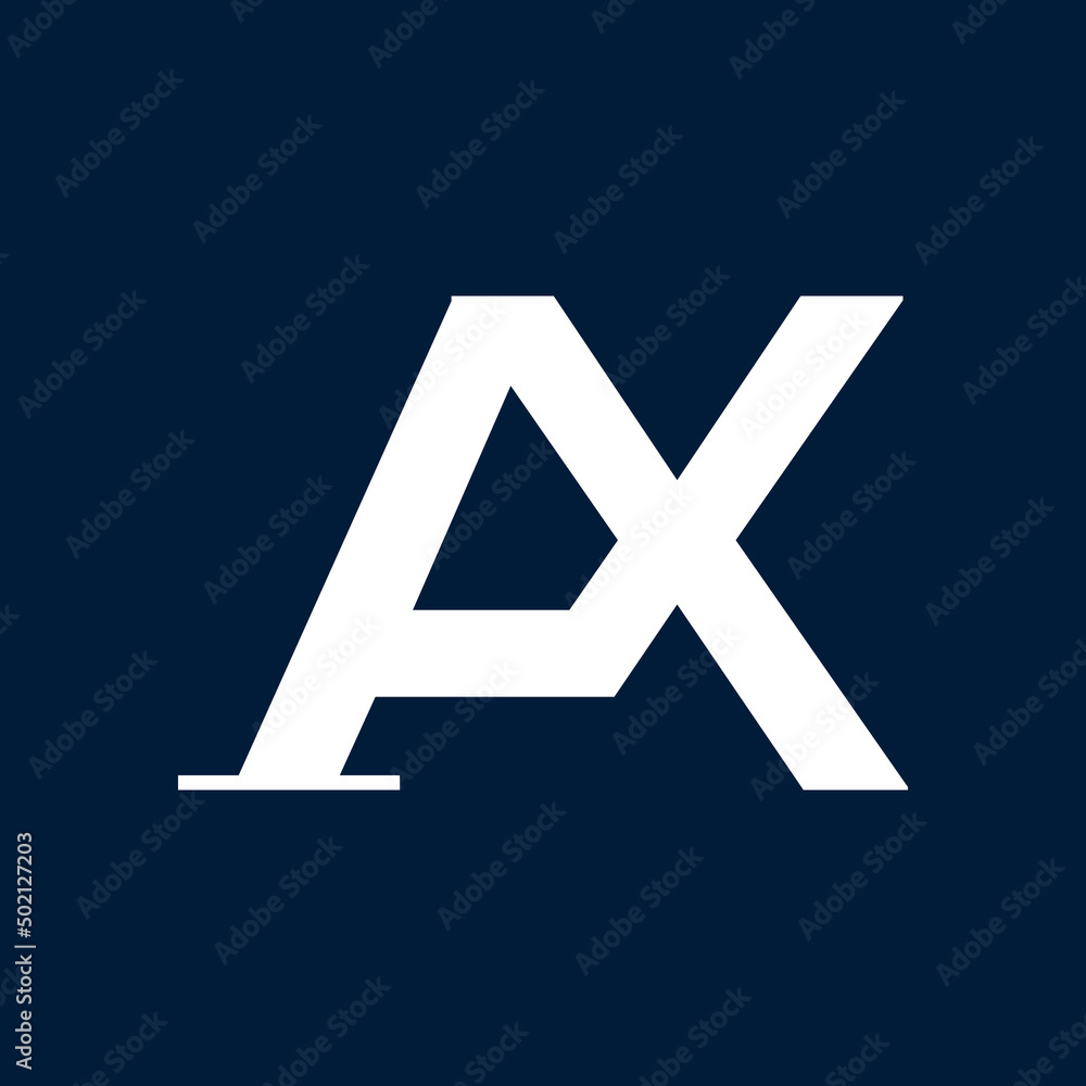 Initial Linked Letter AX Logo Design vector Illustration. Initial Linked Letter AX Logo Design vector Illustration.