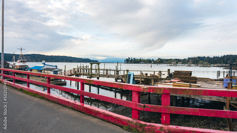 Rustic, early morning seascape at Sooke Harbour, BC, Canada.
Rustic, early morning seascape at Sooke Harbour, BC, Canada.