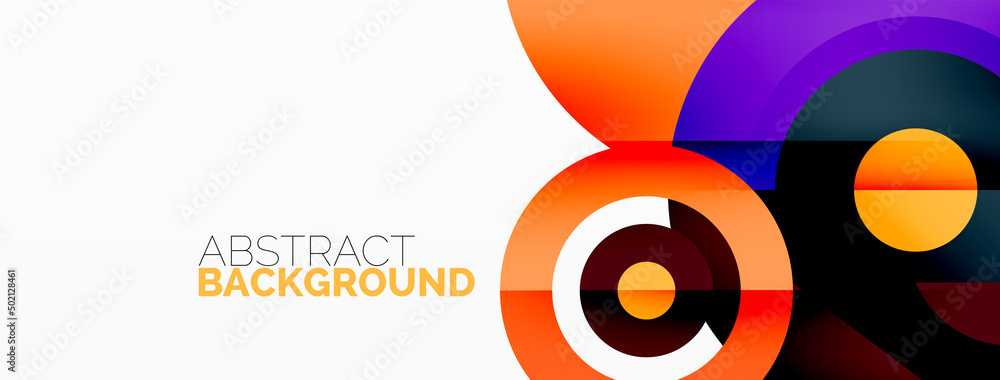 Rings and circles geometric abstract background for wallpaper, banner, backdrop Rings and circles geometric abstract background for wallpaper, banner, backdrop