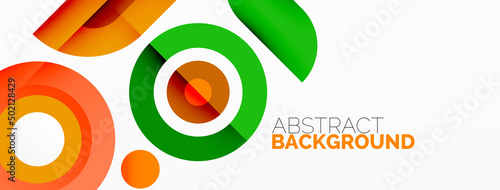 Rings and circles geometric abstract background for wallpaper, banner, backdrop