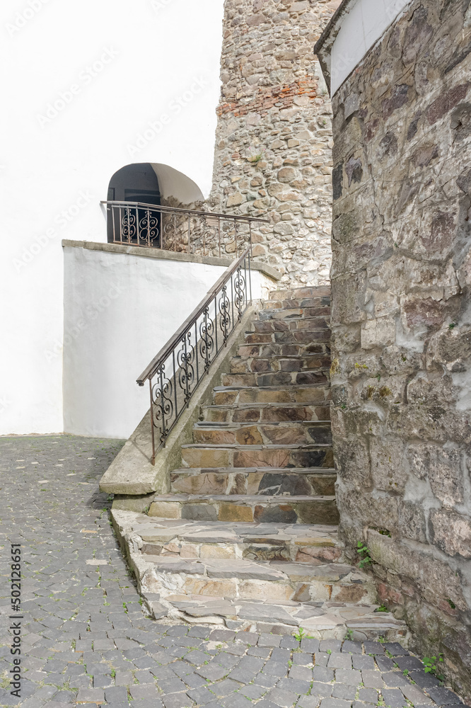 stone staircase in the castle