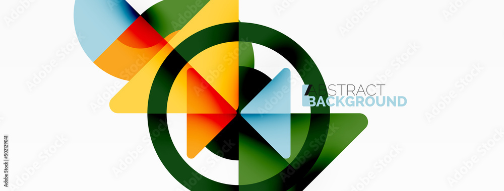 Creative geometric wallpaper. Minimal abstract background. Triangles and circles composition vector illustration for wallpaper banner background or landing page Creative geometric wallpaper. Minimal abstract background. Triangles and circles composition vector illustration for wallpaper banner background or landing page