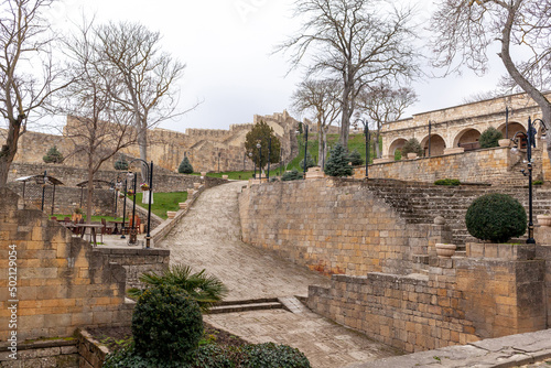 Derbent fortress Naryn Kala is the main touristic attraction in the city. Dagestan, North Caucasus, Russia. 