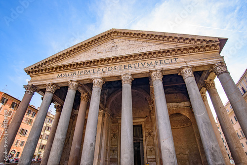 Pantheon, a former Roman temple and a Catholic church, in Rome, Italy