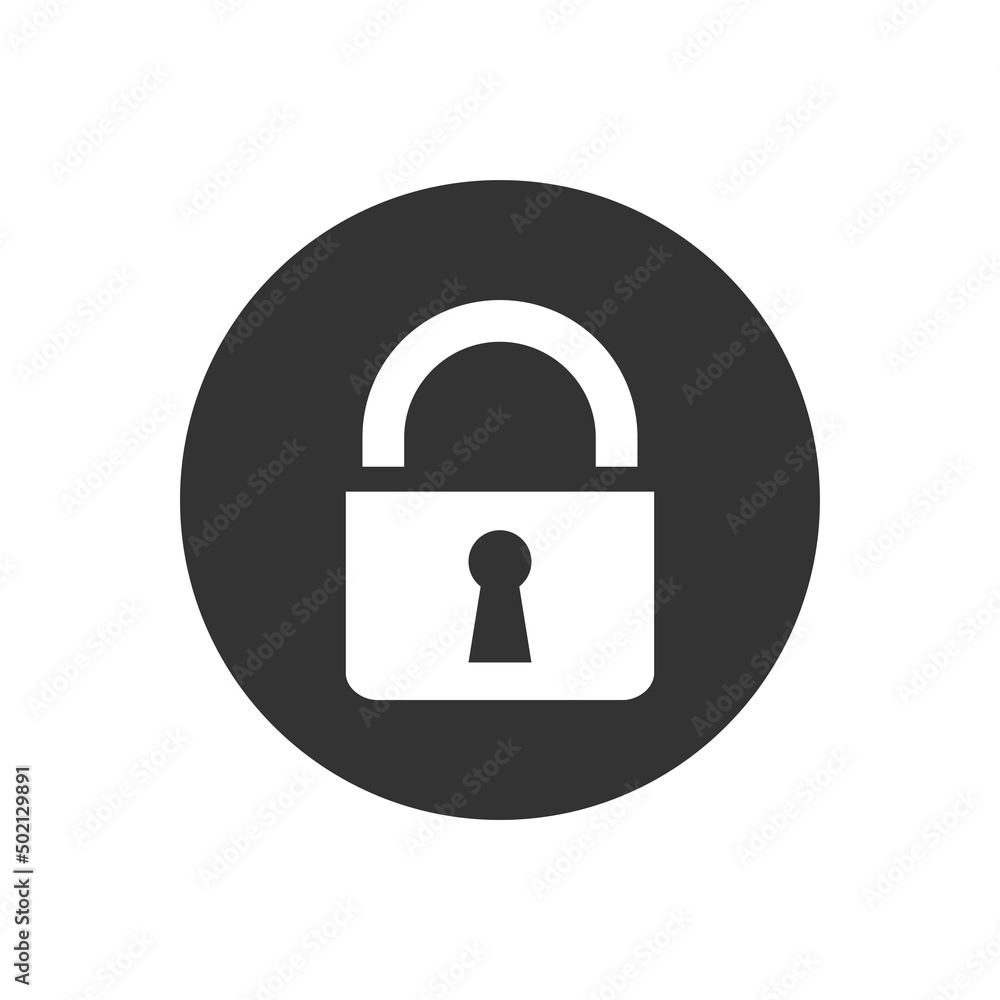 Padlock related glyph vector icon
