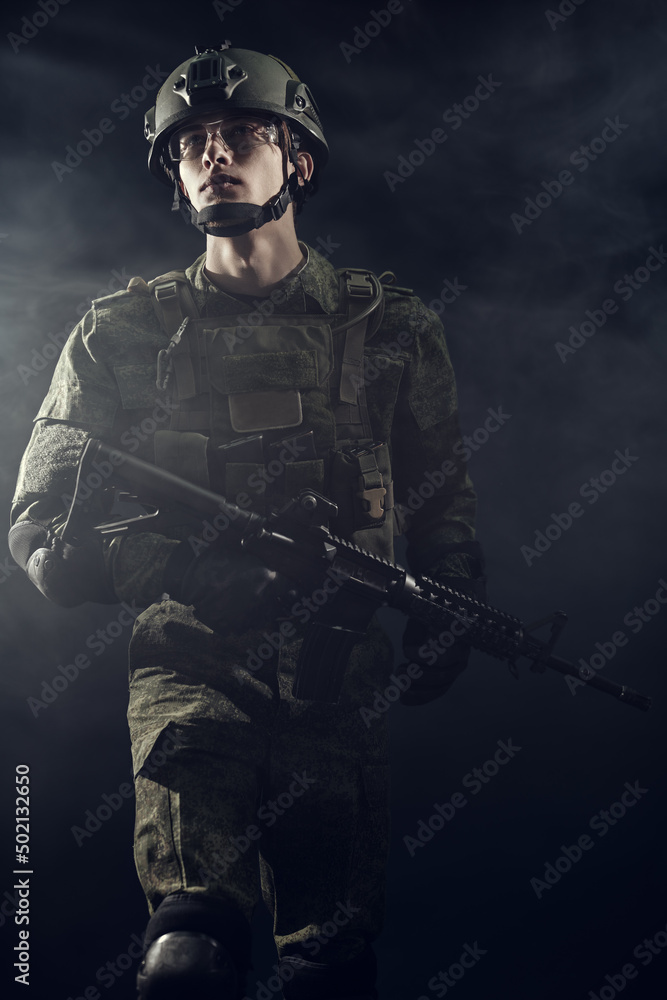 army soldier on guard