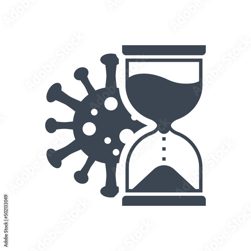 Incubation period related vector glyph icon