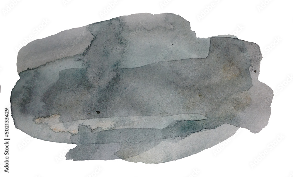Abstract gray stone watercolor painting 