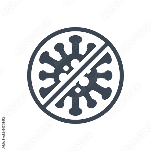 Anti Coronavirus related vector glyph icon