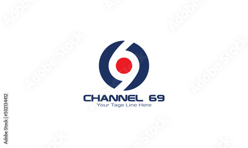 TV channel logo design vector templet, 