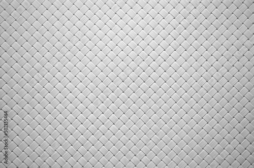 White wicker pattern, rough textile texture of wicker type