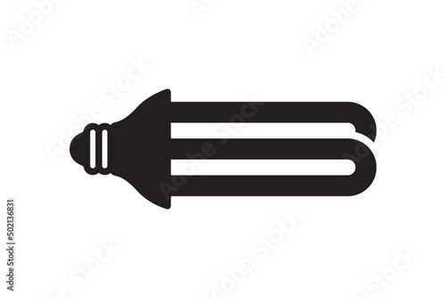 Led lamp icon energy economy technology. Electric bulb power modern innovation. Smart home vector sign.