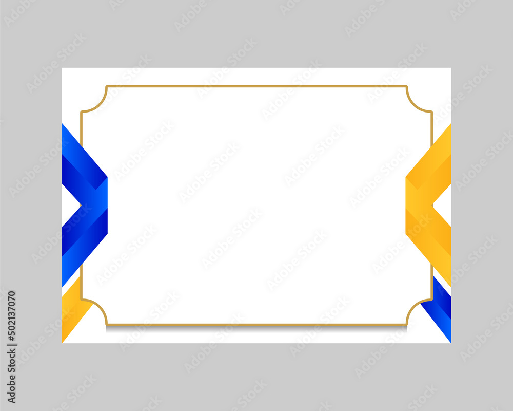 Modern elegant blank certificate template design background