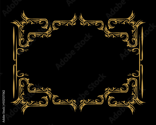 Decorative artistic ornamental floral frame design