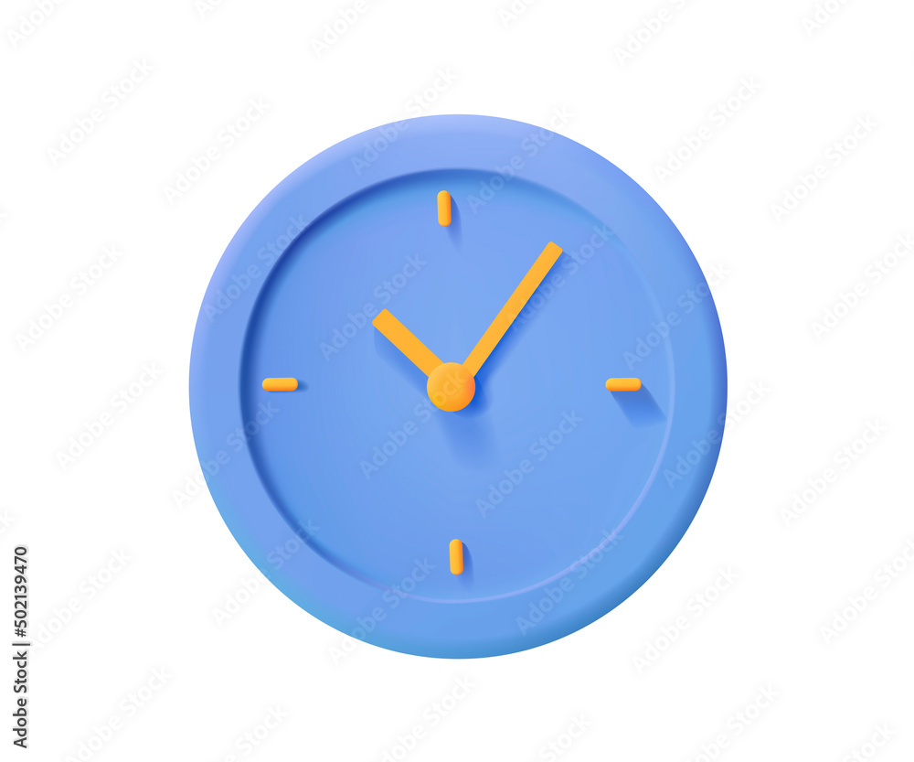 3d clock icon