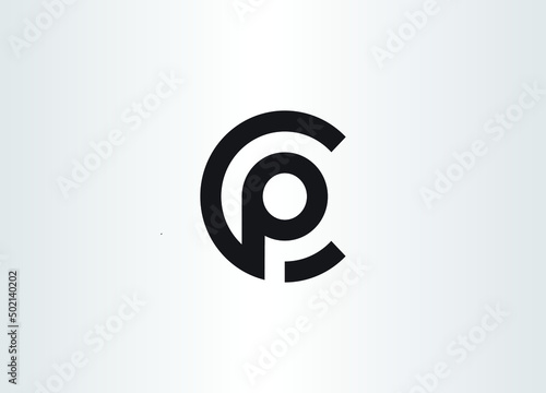 Creative Minimalist CP Logo Design with Letters C and P photo