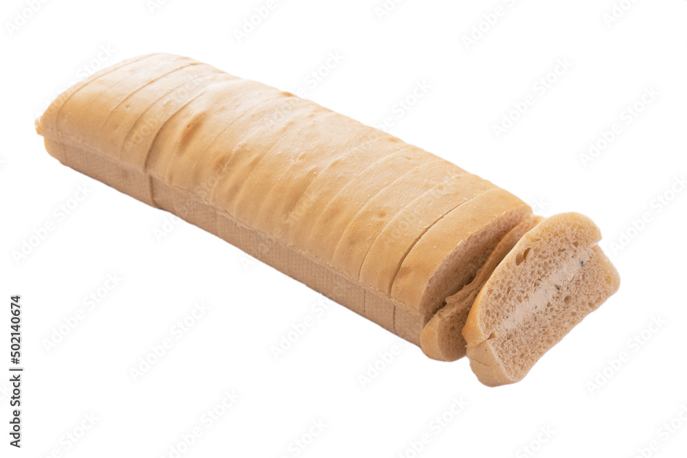 topped bread isolated on a white background topped bread isolated on a white background