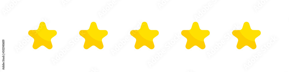 Five stars rating vector Five stars rating vector