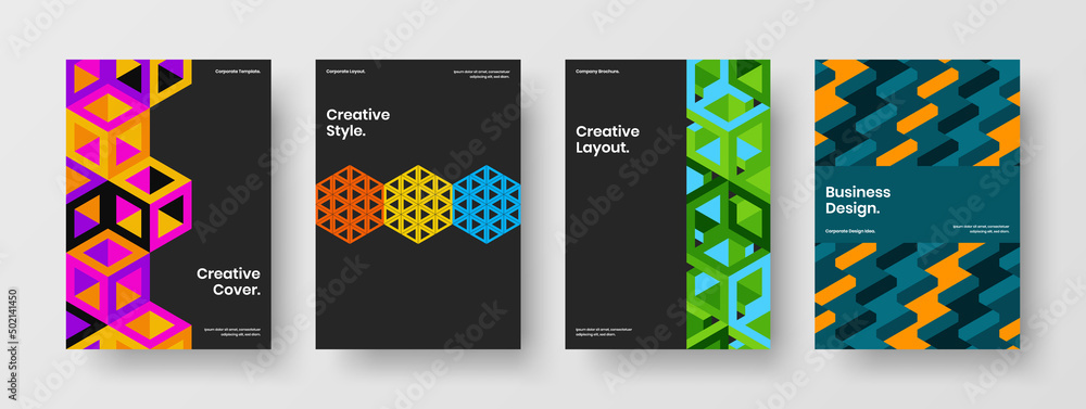 Fresh placard vector design template bundle. Creative mosaic shapes cover illustration collection. Fresh placard vector design template bundle. Creative mosaic shapes cover illustration collection.