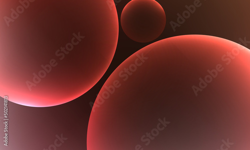 Three dimensional world dark red circle background