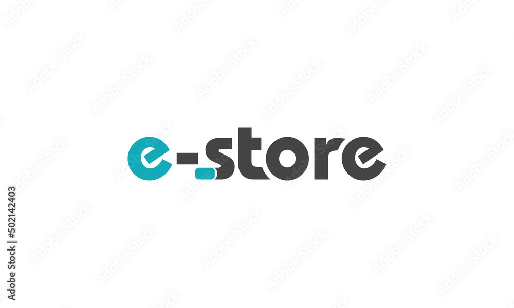 E-store logo design vector templet, E-store logo design vector templet,