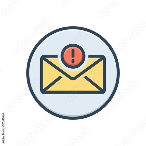 Color illustration icon for importantly