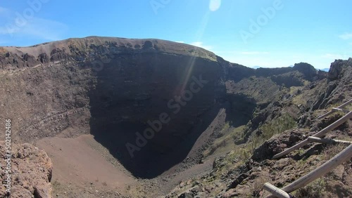view the crater of mount vesuvius. photo