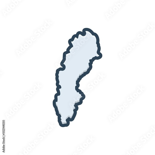 Photography Color illustration icon for stockholm