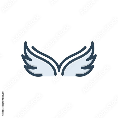 Color illustration icon for wings