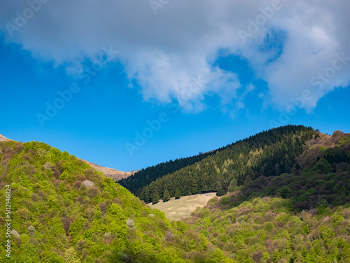 Spring landscape on the alps of Lake Como photo